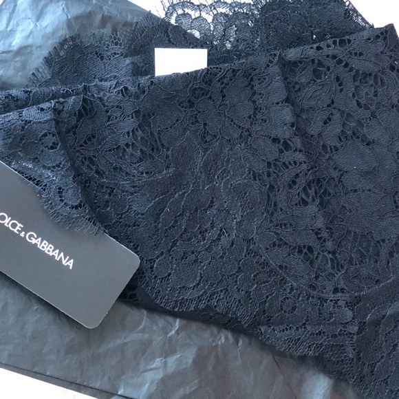 DOLCE & GABBANA BRAND NEW Scarf Floral Lace Ricamo - Picture 4 of 5